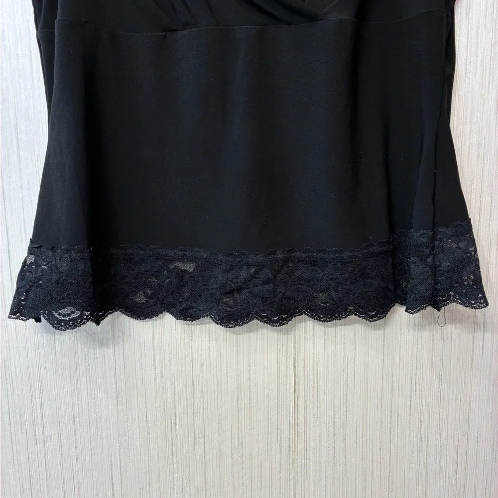 Worthington Y2K Lace Trim Cami Top  Sweetheart Neckline Tank Size Large - Image 3