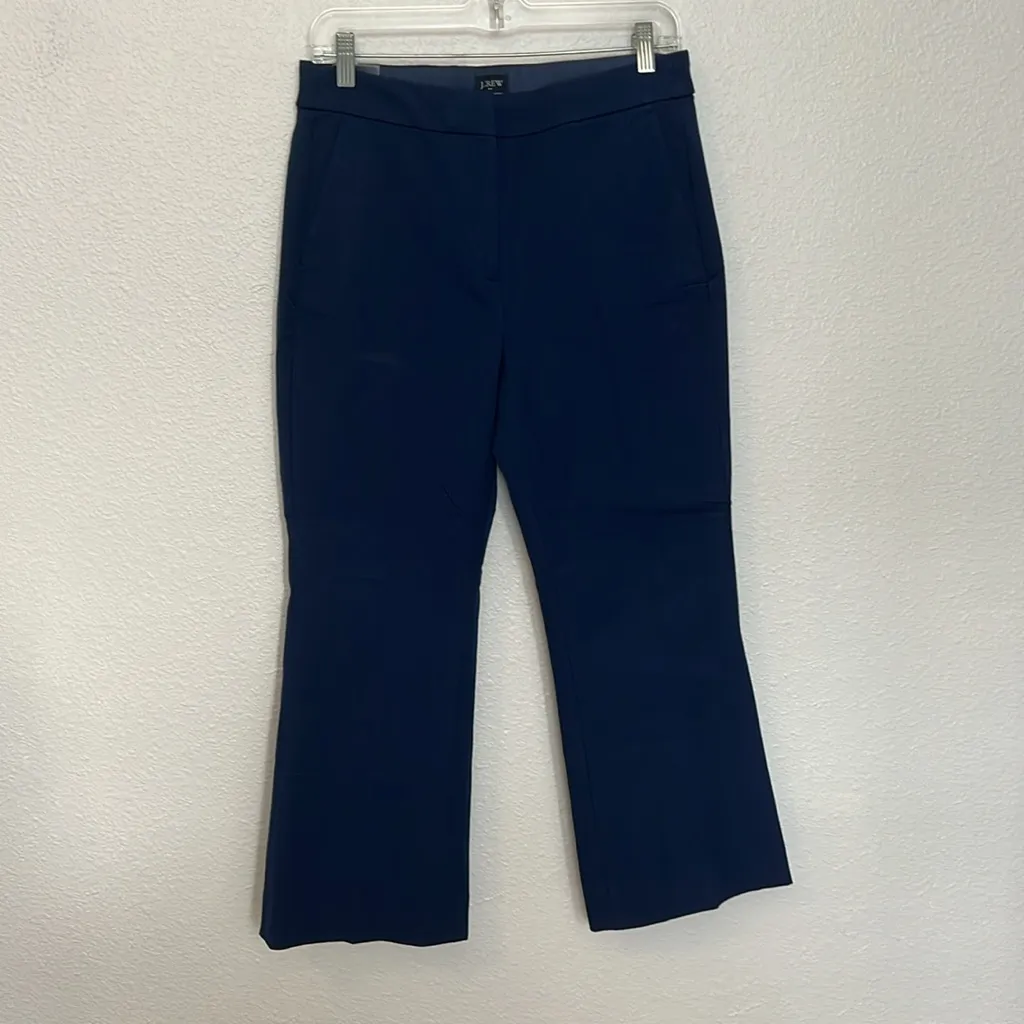 JCrew Factory Kelsey Cropped Flare Pant Antique Navy Size 8 NWT Blue - Image 6