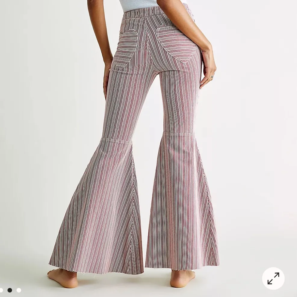 Free People Be Mine Flare Denim Jeans with Heart Pockets by We The Free - Image 2