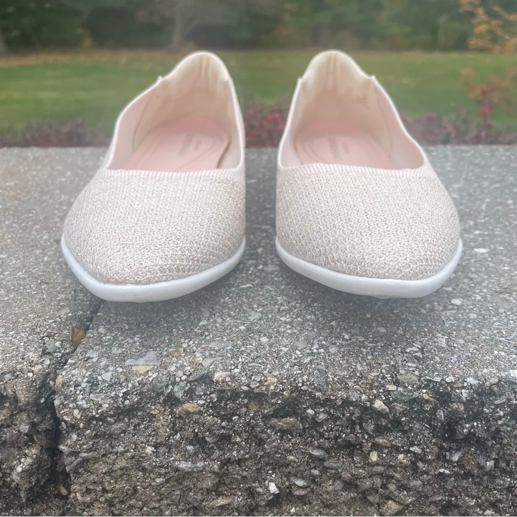 Cole Haan Zerogrand Shimmer Pointy Toe Light Pinkish/Beige Flats Wmn’s Size 10B - Image 5