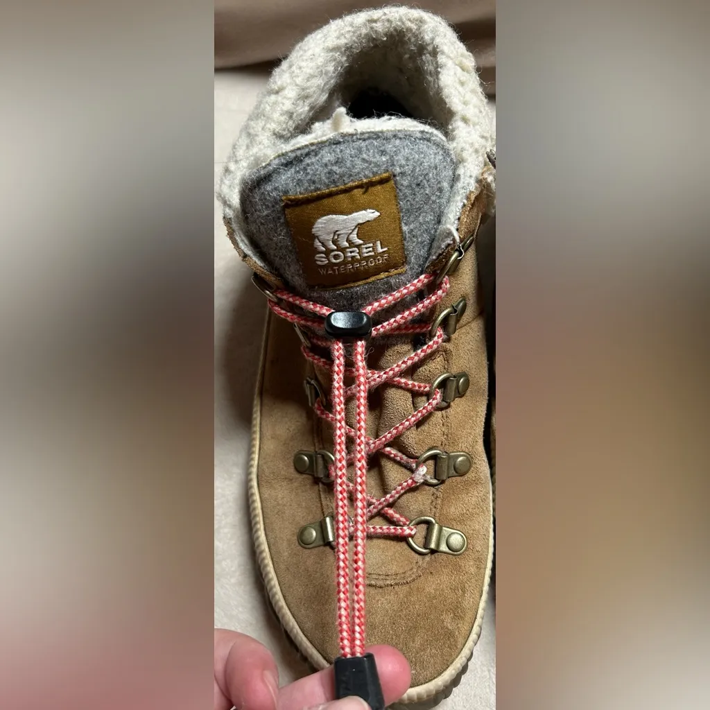 Sorel Women's Size 5 Brown Out N About Conquest Waterproof Fur Boots Shoes - Image 4