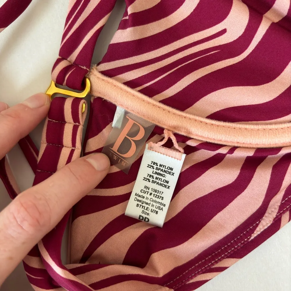 B Swimwear Pink Zebra Print Two - Image 7