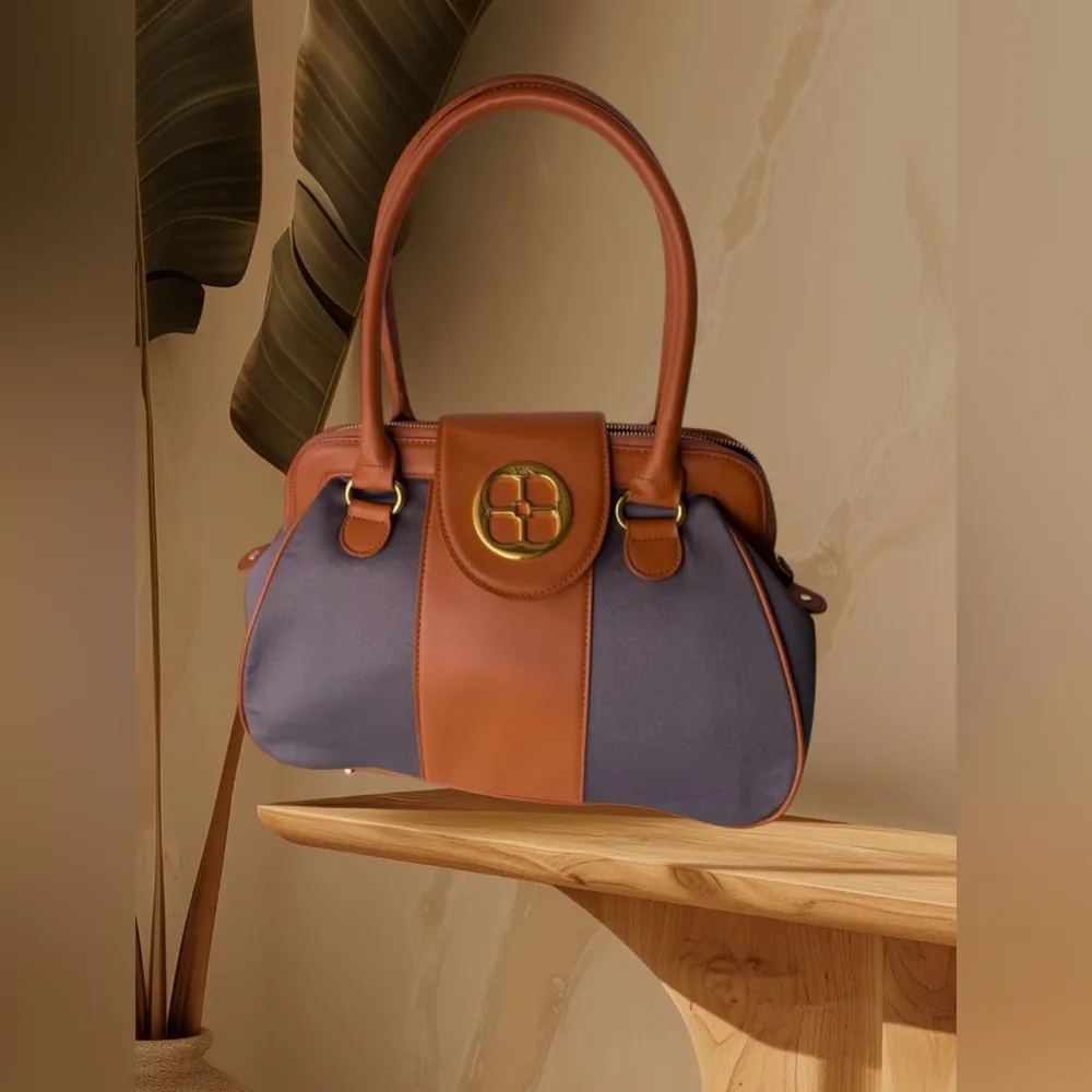 IMAM Shoulder Bag Euciman trapezoid travel brown/gray travel bag lightweight pur Gray - Image 3