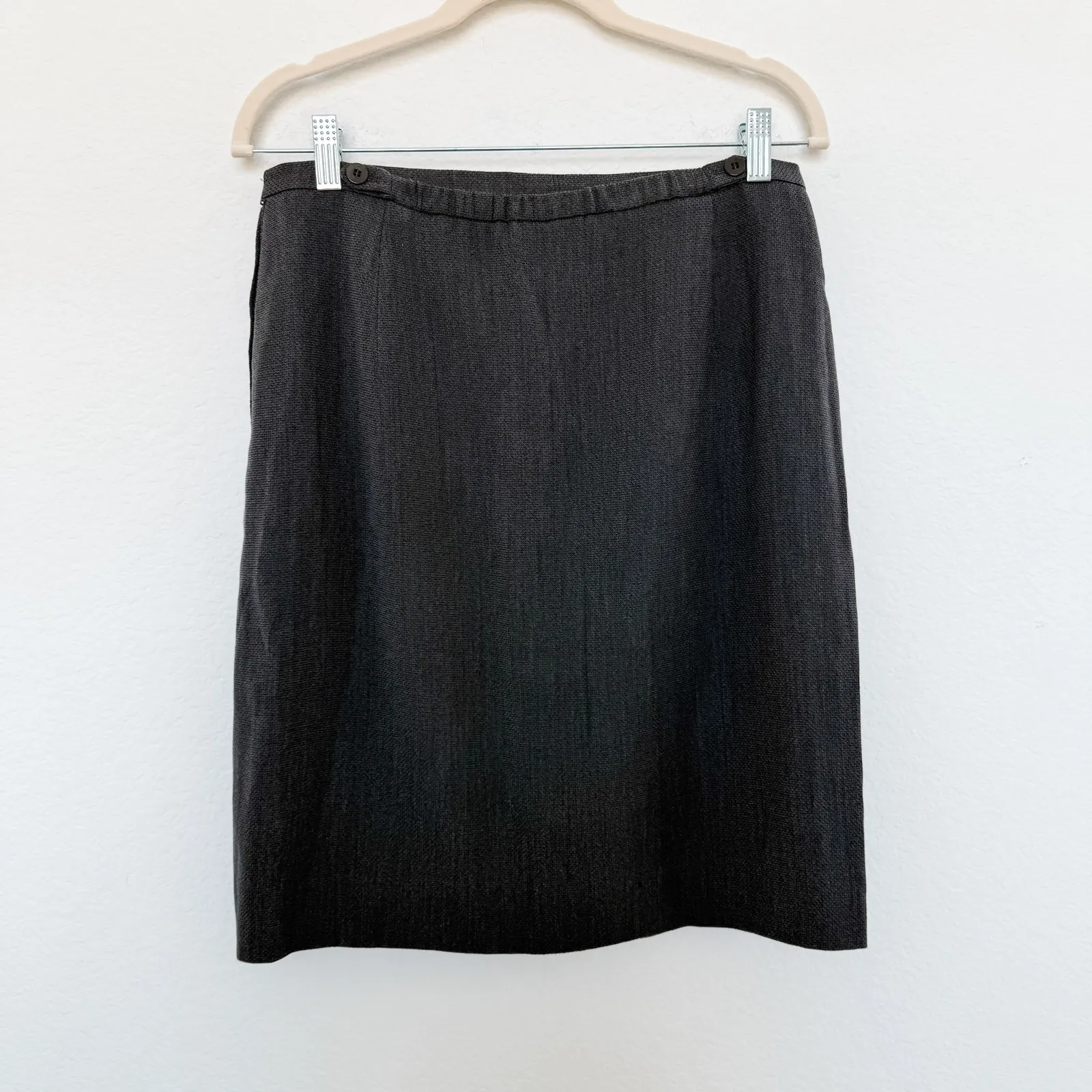 Giorgio Armani‎ Womens Pencil Skirt Size 10 Black Minimalist Quiet Luxury Chic - Image 5