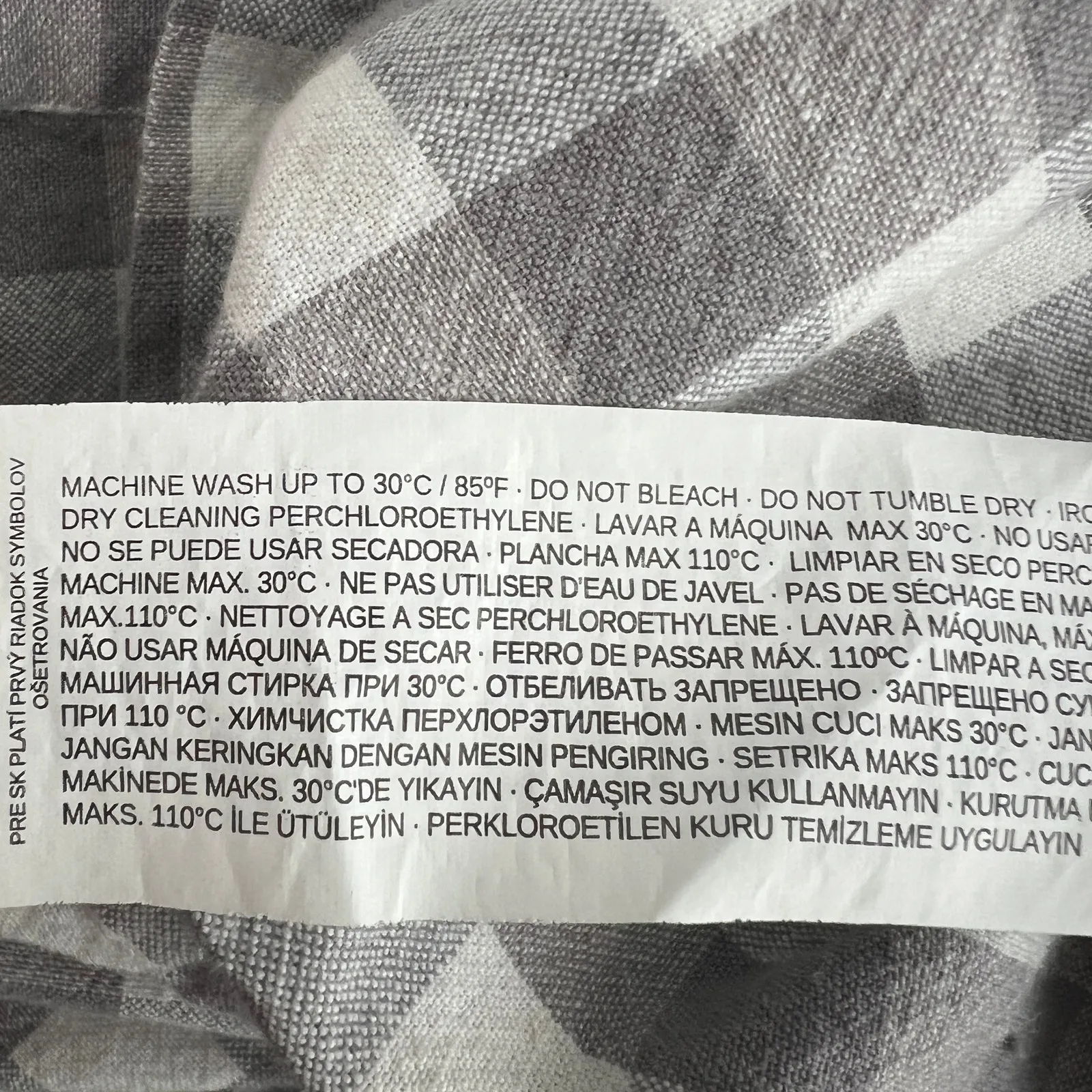 MNG Check Print Mini Dress Womens Small Linen Cotton Beachy Coquette Coastal Gray - Image 12