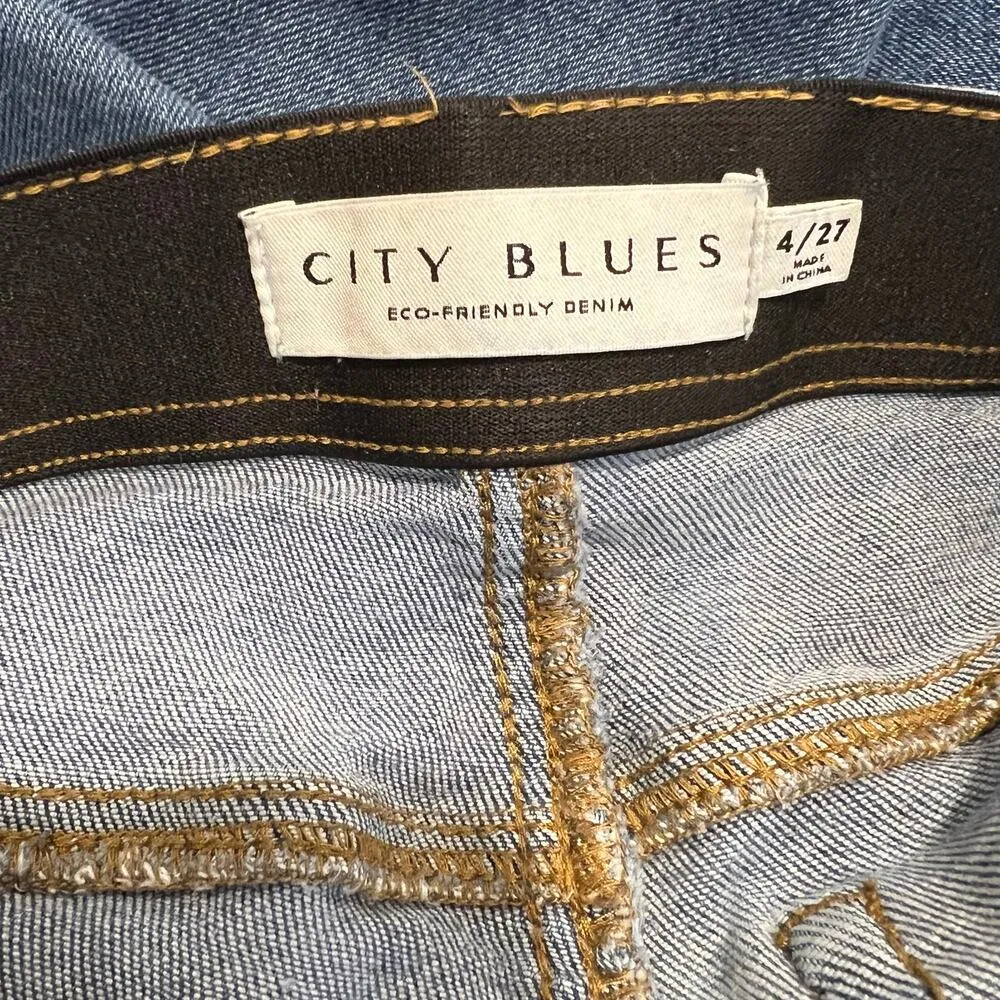 City Blues Women’s Pull On Tummy Control Ankle Jeans Size 4 Blue - Image 7