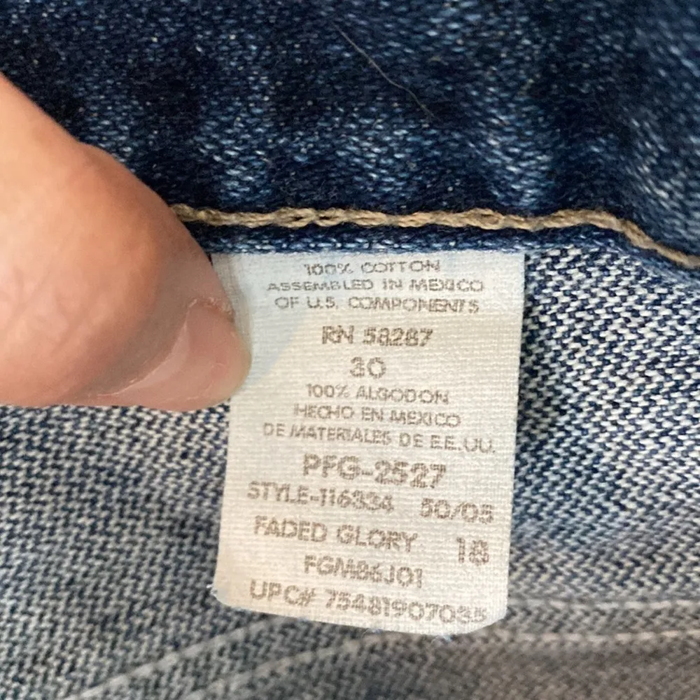 Vintage Faded Glory denim shorts home made shorts Size 30 - Image 4