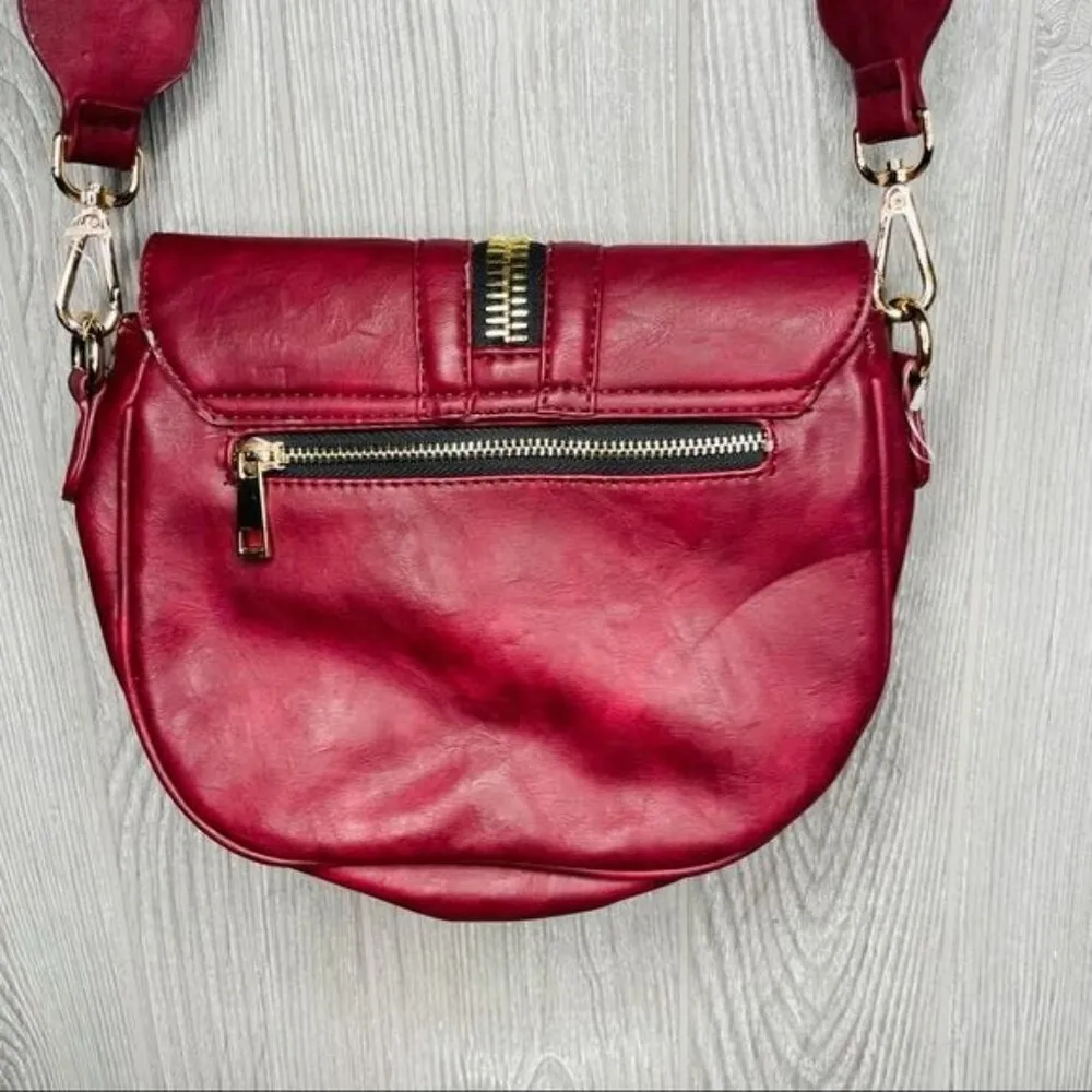 NWT Madison West Los Angeles Studded Zipper Crossbody Shoulder Bag purse - Image 4