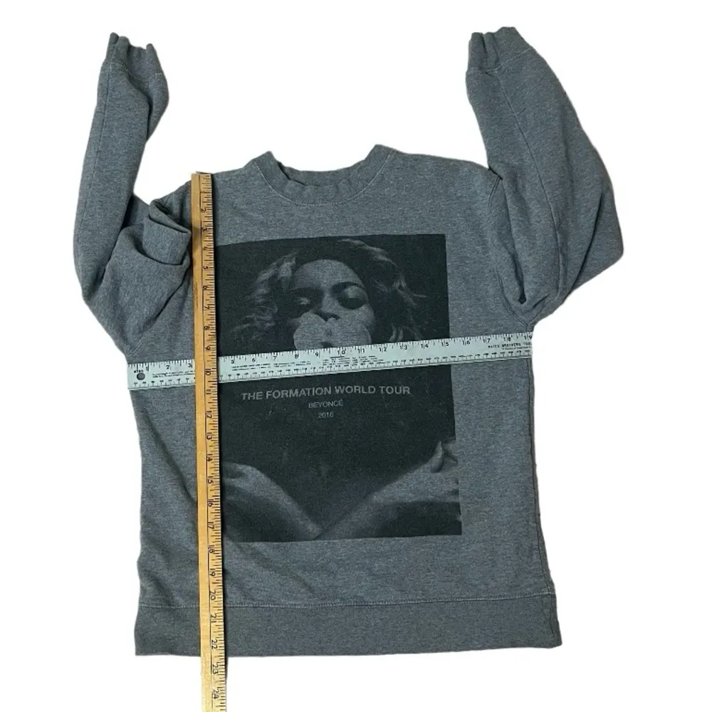 BEYONCÉ Sweatshirt The Formation Tour 2016 Grey Crew Black Graphic Size Small Gray - Image 5