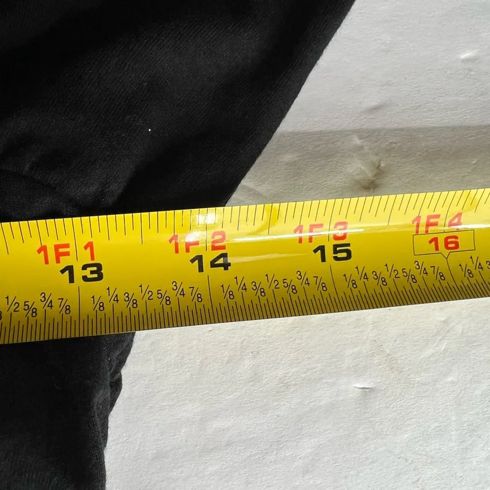 All Saints side ruched cowl neck M black stretch batwing dolman sleeve dress - Image 9