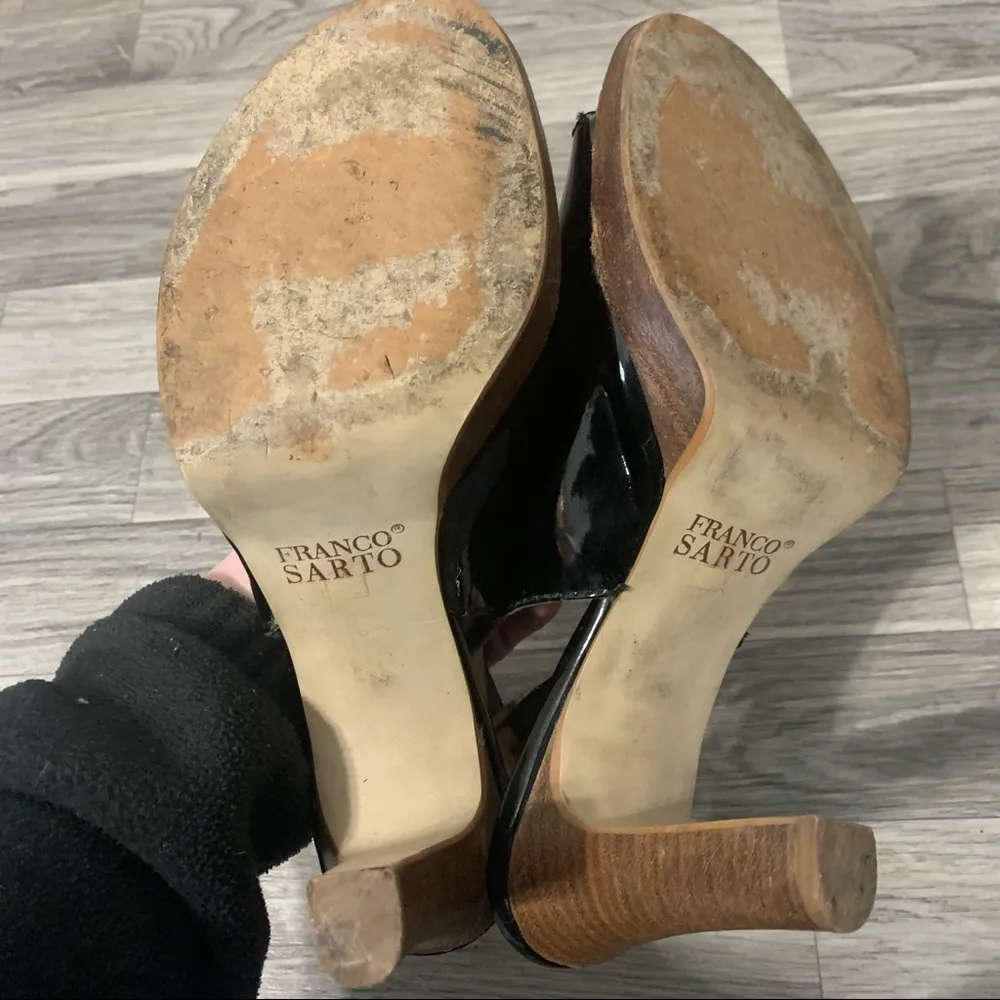 Franco Sarto Black Tan Heels; Size 9.5 Women’s - Image 9