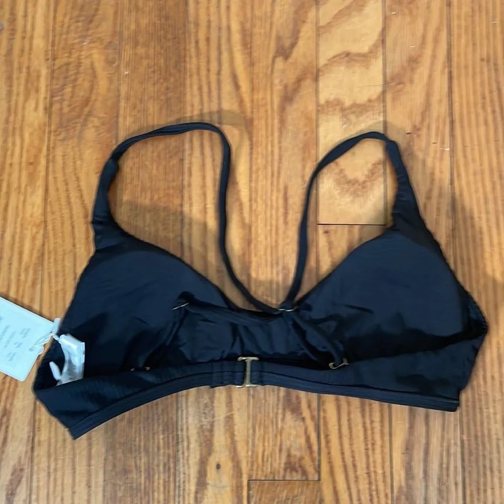 Andie Bikini Set Valencia Top Bikini Bottom Ribbed Black Orange size M NWT - Image 7