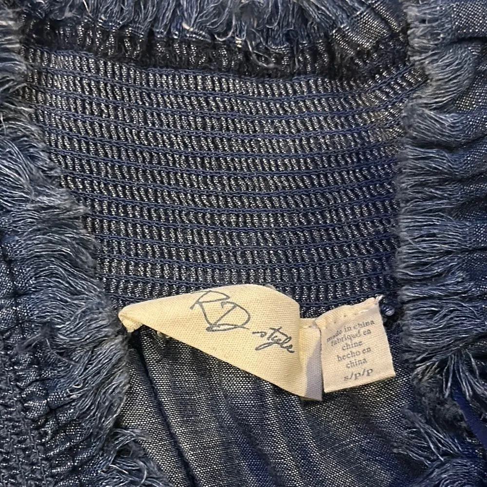 RD Style Women’s Denim-like Blue Off-Shoulder Top - Size S - Image 5