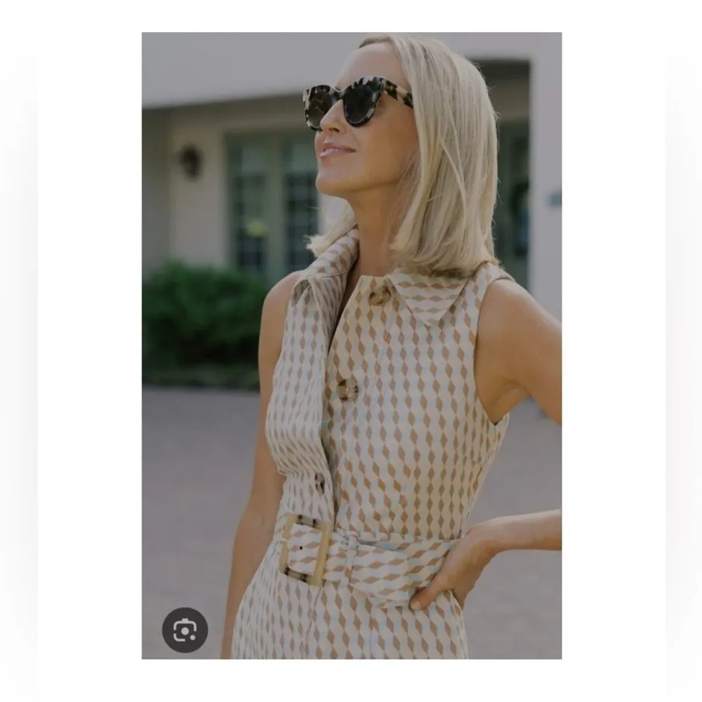 Tuckernuck Ocean Spray Cheyenne Dress Size XXL NWT Geo Print Belted Midi - Image 16