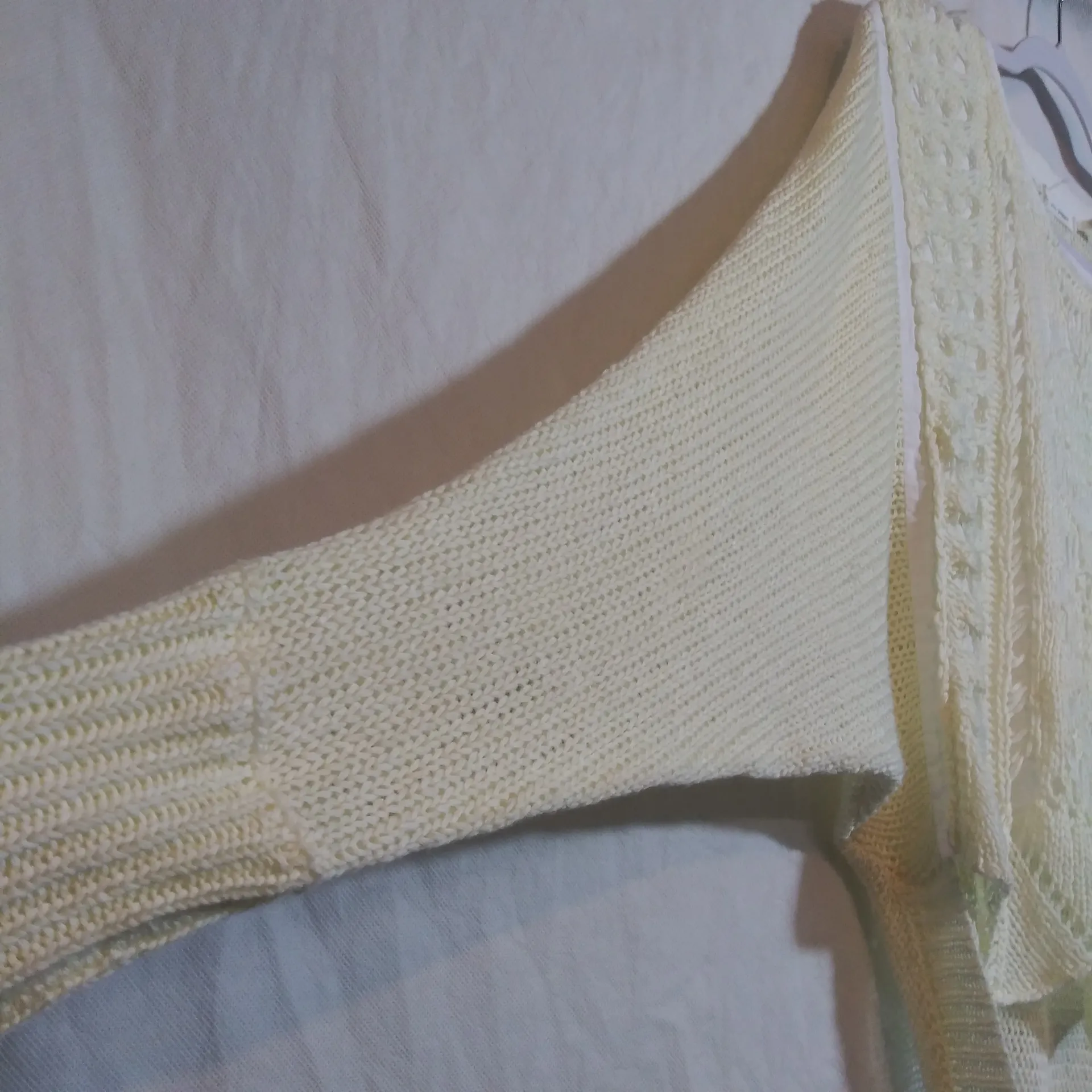 Blu Pepper Cream Knit High Low Women's Sweater Size L - Image 4