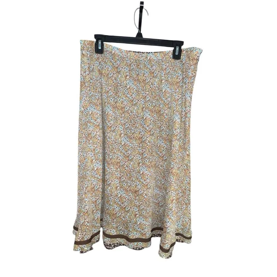 Christopher & Banks Reversible Cottagecore boho Floral Midi Skirt large - Image 3