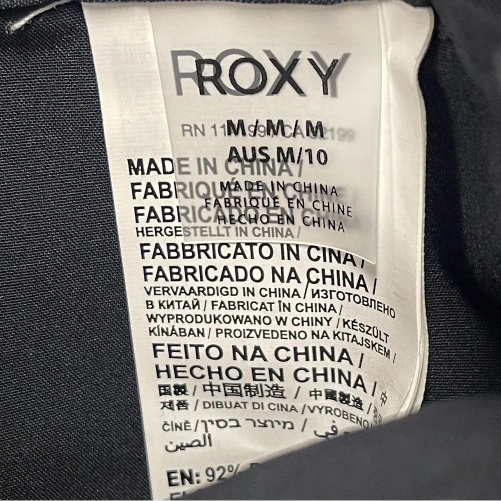 Roxy Size Medium Classic Black Board Shorts Sport Athletic Active - Image 8