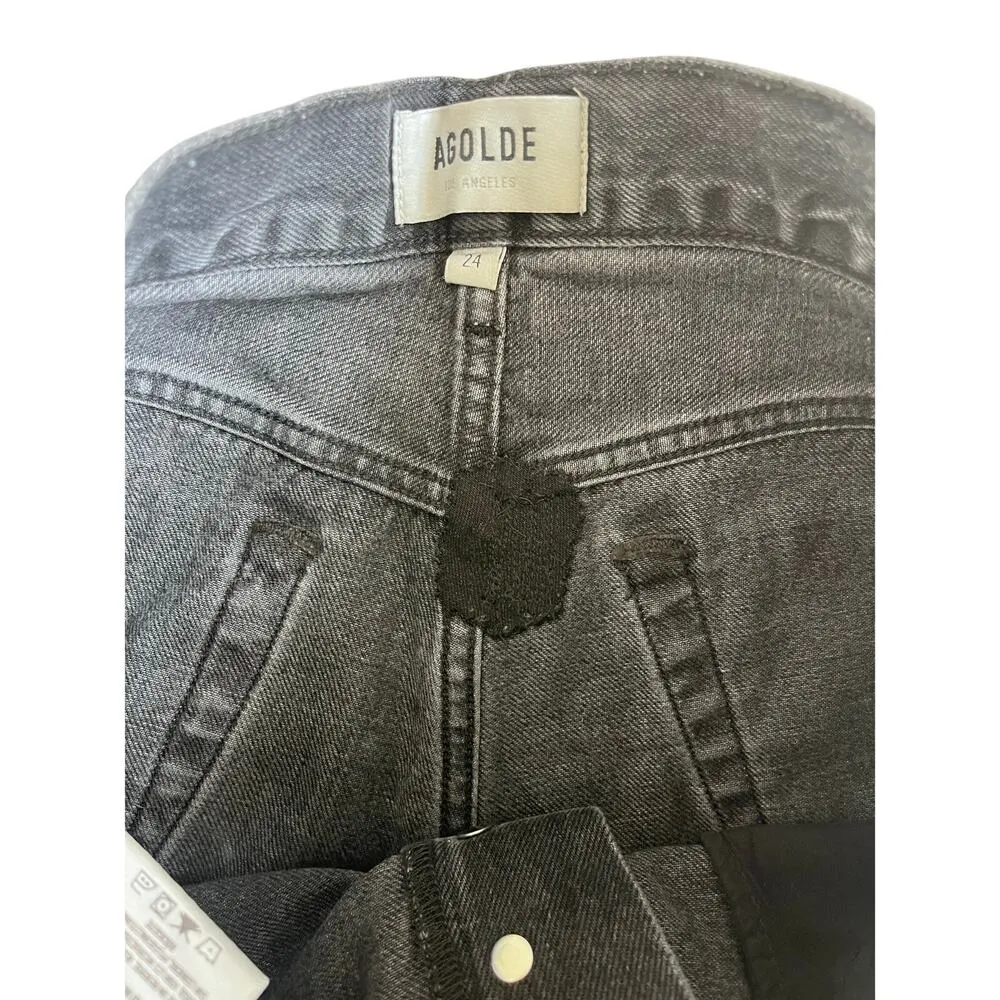 Parker Vintage Cut Off Shorts in Crash Black Denim Size 24 #A026-1157 - Image 4