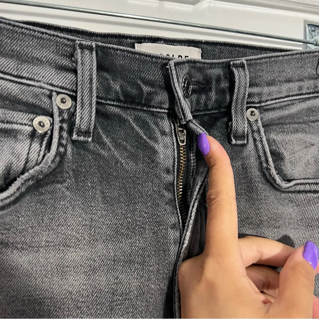 Agolde Pinch Waist Skinny Ultra High Rise In Interlude Size 23‎ - Image 9