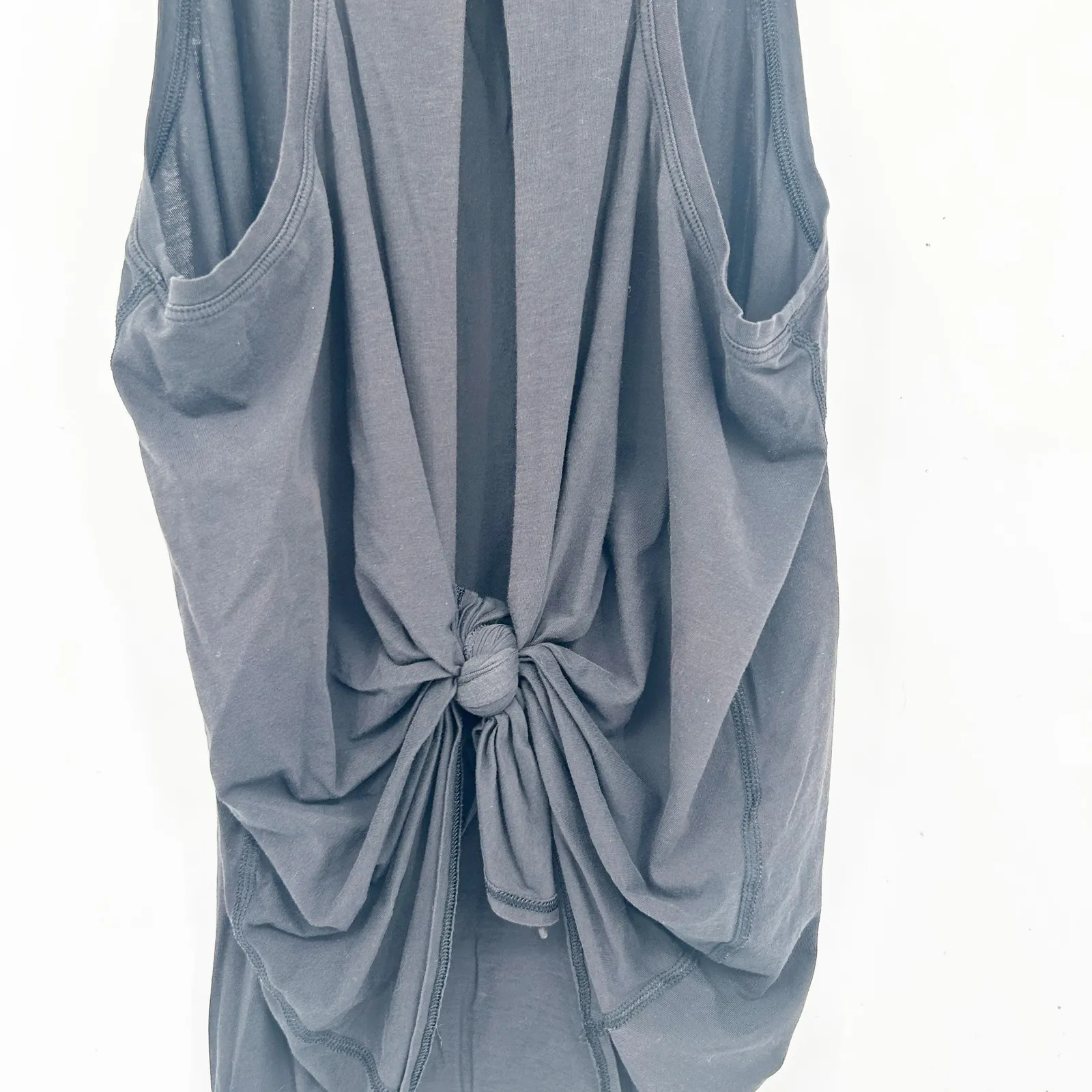 Lululemon Womens Pima Cotton Blend Gym Workout All Tied Up Athleisure Tank Black - Image 6