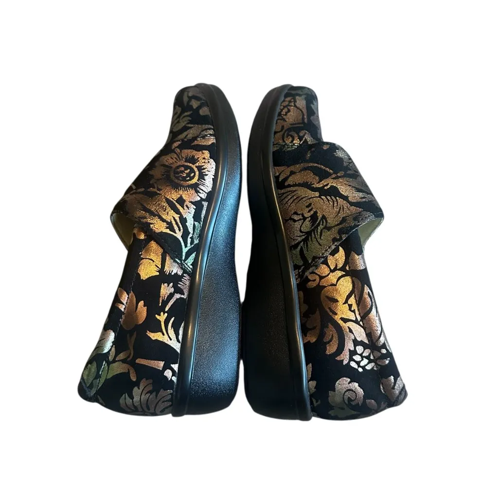 Alegria Women Lauryn Regal Gold Copper Floral Clog Shoes Nursing Size 37 6.5 - Image 7