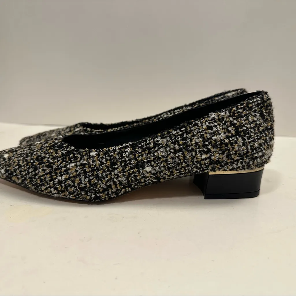 J.McLaughlin Owyn Boucle Tweed Flat Size 9.5 Black - Image 3