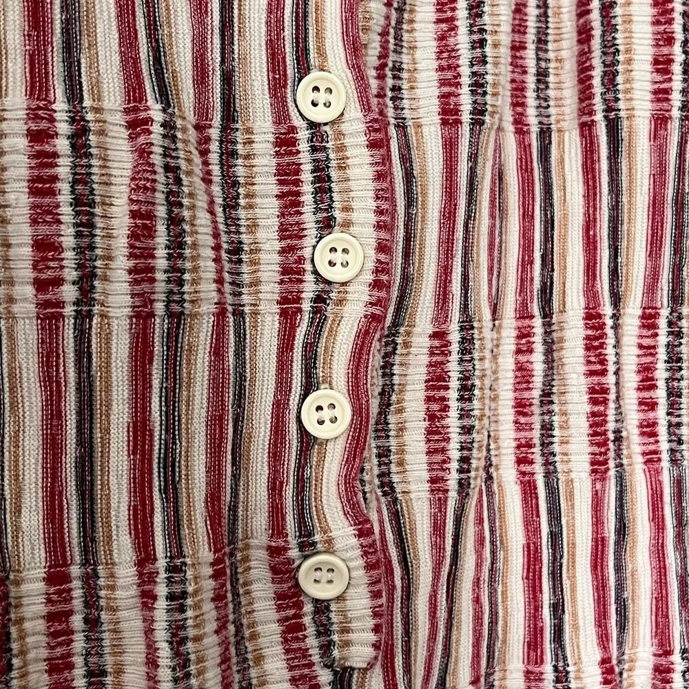 Zara Trafaluc Button-Front Striped Romper - Size S - Image 2