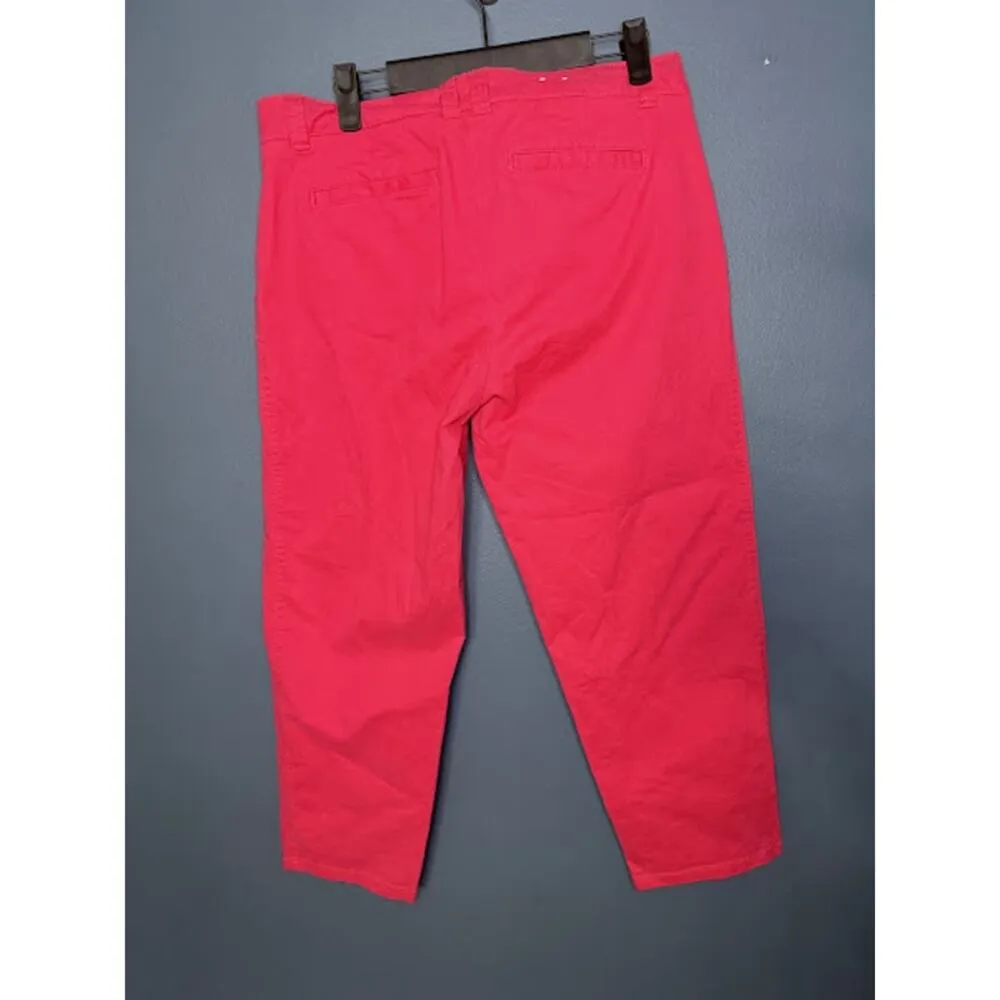 Crown & Ivy Pink Pants Women's Size 8 Skinny Cotton Coastal Grandma Vacation - Image 2
