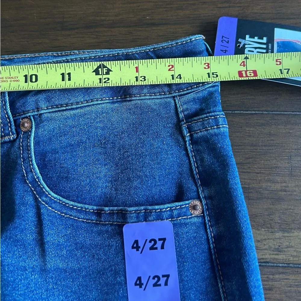 NWT Frye High-Rise Crop Jeans Cuffed Hem Blue Amari Wash Size 4 / 27 NEW - Image 8