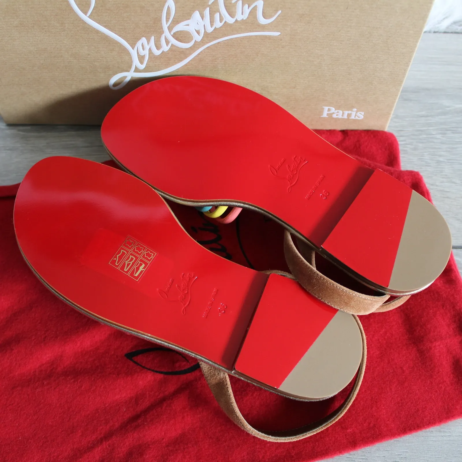 Christian Louboutin Ella Rainbow Braided Sandals - Image 13