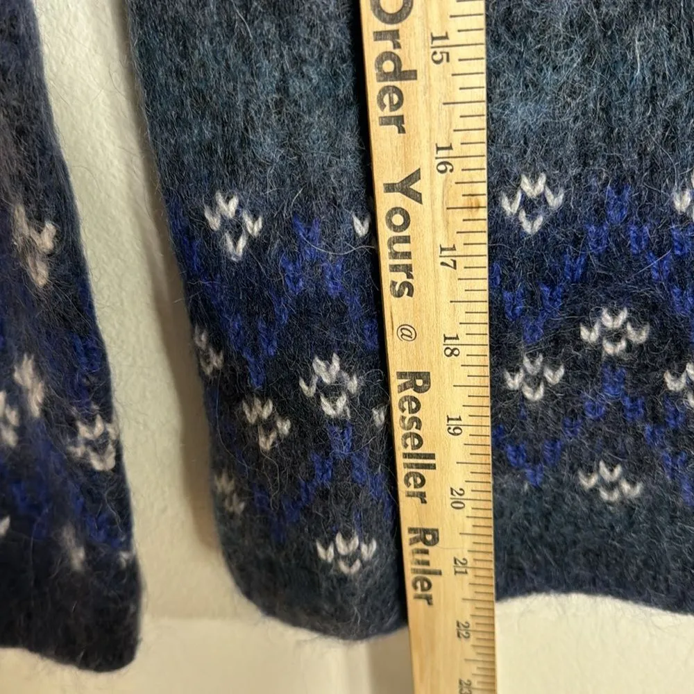 Barbour ladies mohair wool blend pullover fair isle style sweater size small - Image 9