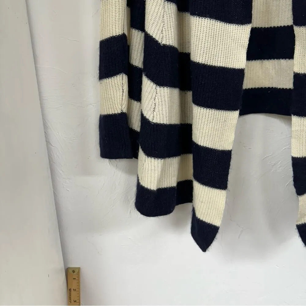 Splendid Cream & Black Cashmere Open Front Cardigan Sweater Womens M Chunky Cozy - Image 3