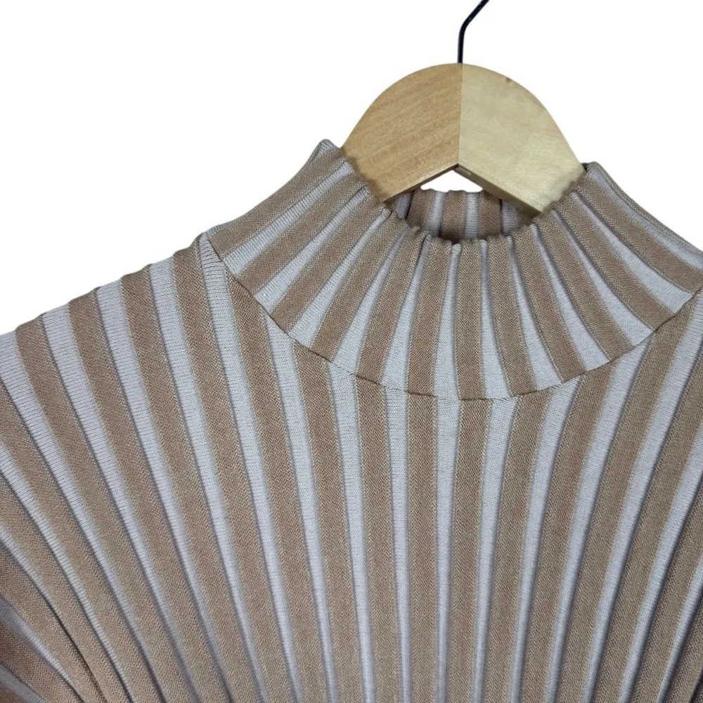 Free People Women’s Mad Chill Mock Neck Balloon Sleeve Pullover Ivory Size S - Image 5