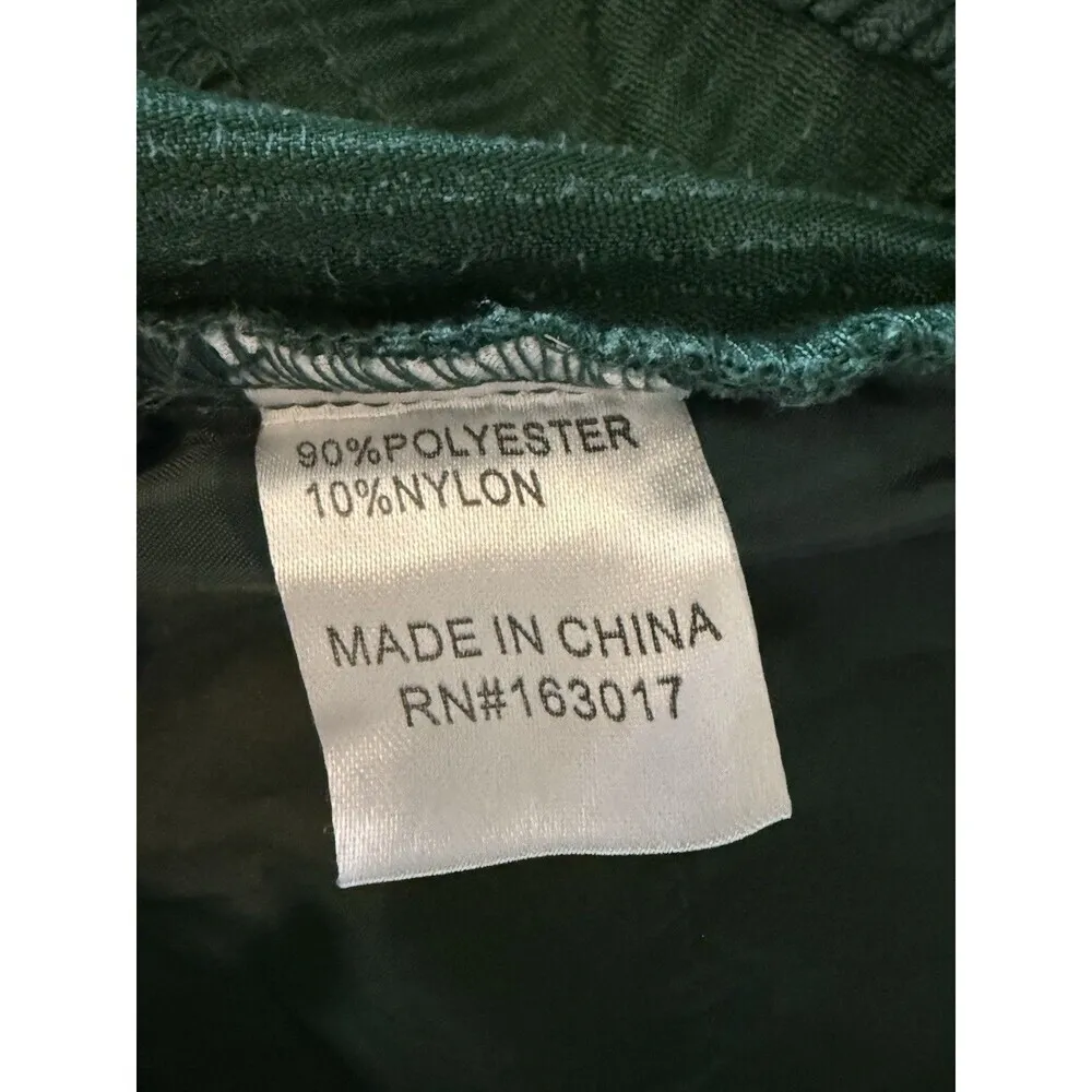 Princess Polly Corduroy Flared Pants women Size 2 green 80s wide leg Bottoms - Image 9