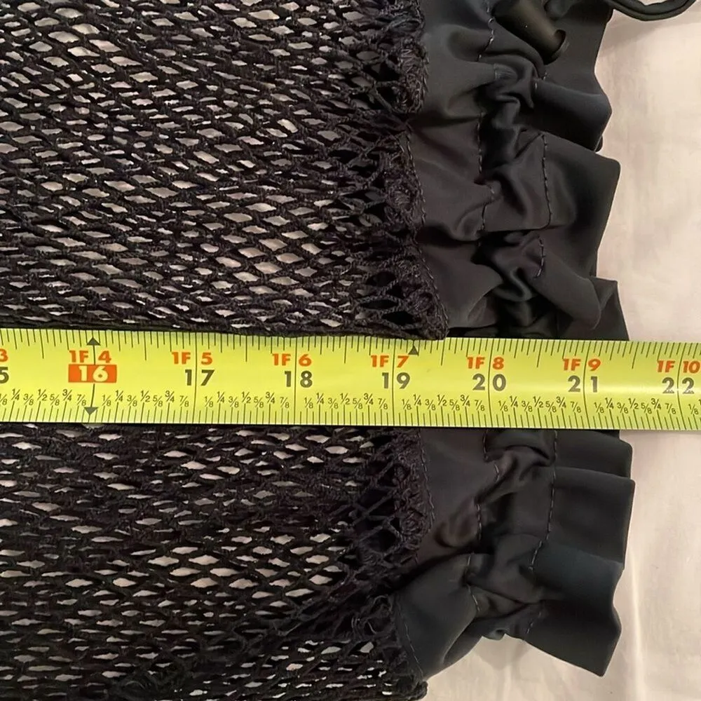 Tribe Kelley Black Fishnet Mesh Pullover Top Shirt Womens One Size - Image 7