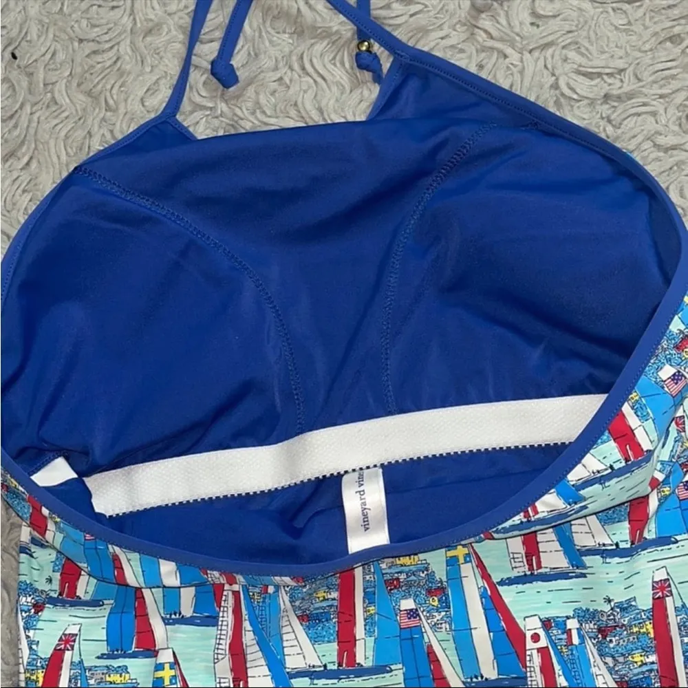 Vineyard Vines Swimsuit One Piece America's Cup Yacht M Medium - Image 5