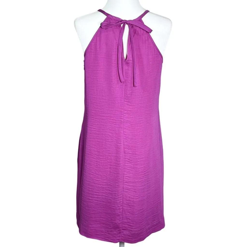 NWOT Banana Republic Womens Dress Size 4P Sleeveless Magenta Halter Tie Back Flo - Image 5