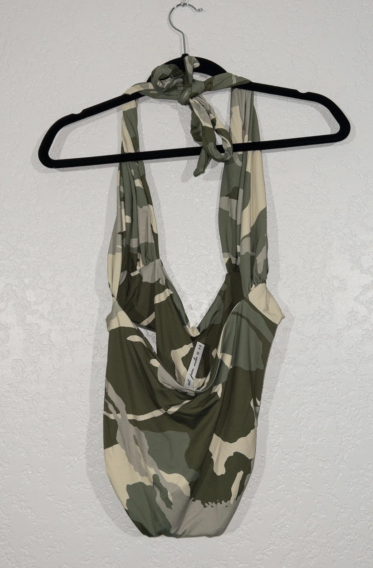 Urban Outfitters NWT Out From Under x UO Green Camo Lucia Wrap One-Piece Swimsuit Size Medium - Image 9