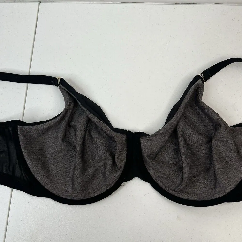 Soma 44DD Bra Unbelievable Minimizer Underwire Sheer Black Unlined Lightweight Size undefined - Image 9