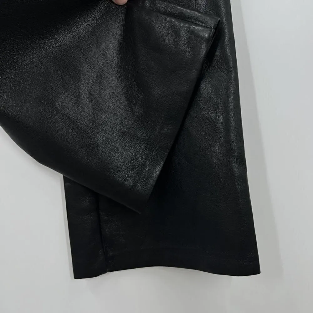 Wilfred Beatrix Flared Vegan Leather Black Pants - Image 10
