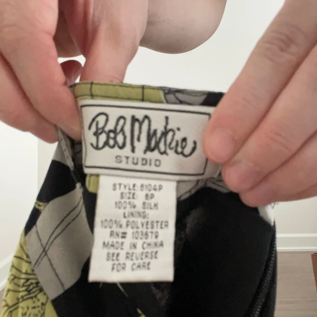 Vintage Bob Mackie Silk Skirt in Floral Print - Image 4