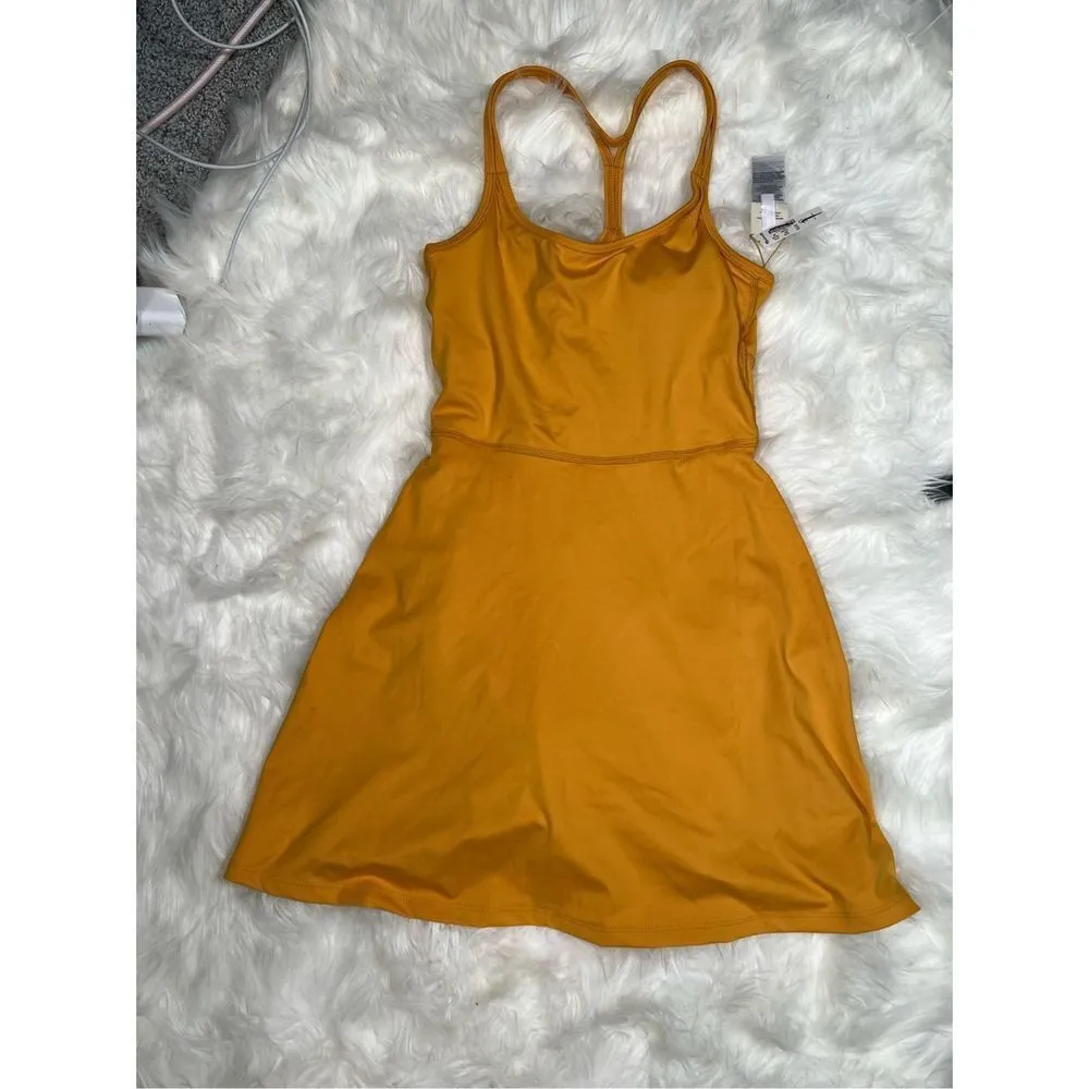 NWT Madewell Women's Yellow Tungsten Glow Flex Cutout Fitness Dress‎ Size XS - Image 2