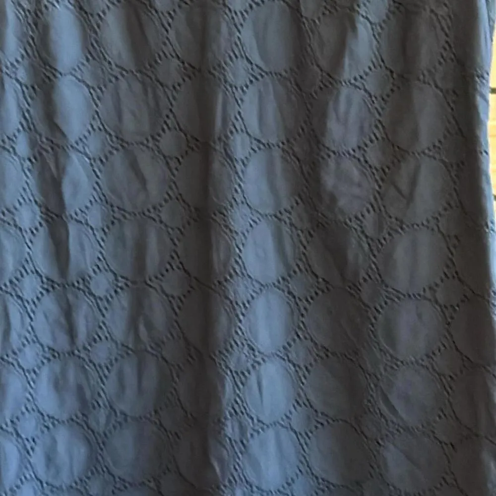 Banana Republic Womens Sheath Dress 4P Navy Blue Sleeveless Eyelet Career - Image 6