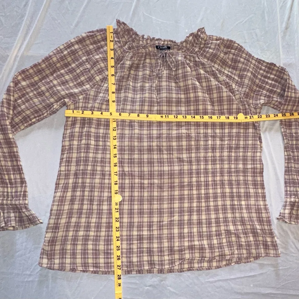 Chaps • Ruffle Tunic with Long Sleeves and Tie feature • Size XL - Image 7