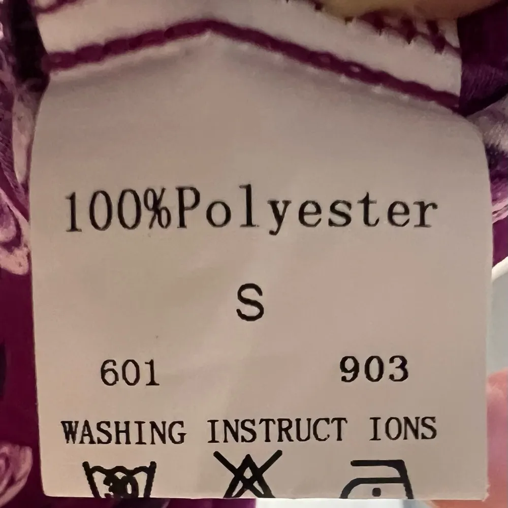 Purple Rose Print V Neck Midi Dress/Swim Cover Up Sz Small - Image 7