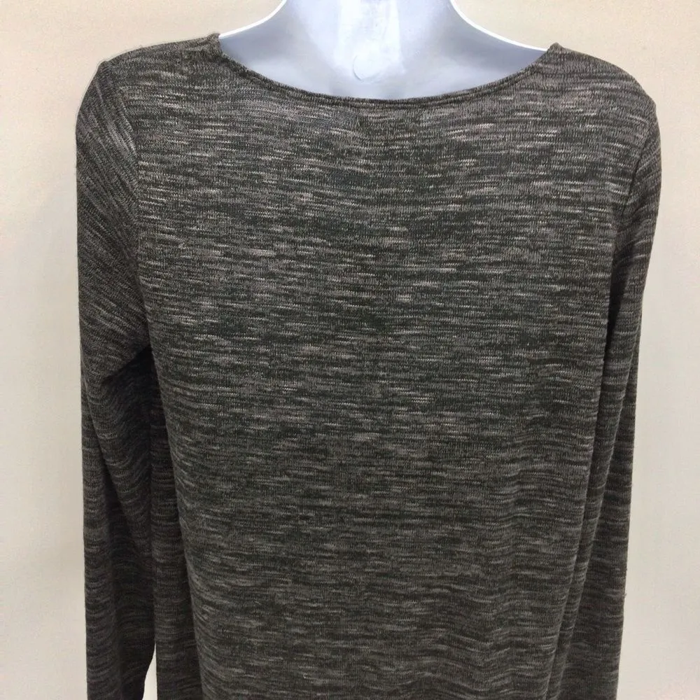 Max Studio Women's Wear It 2 Ways Long Sleeve Tunic Sweater in Dark Gray-Size S - Image 9