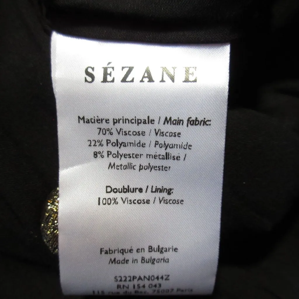 NWT Sezane Theophile Trouser in Royal Jacquard Gold Wide Leg Pants 34 / 2 - Image 8