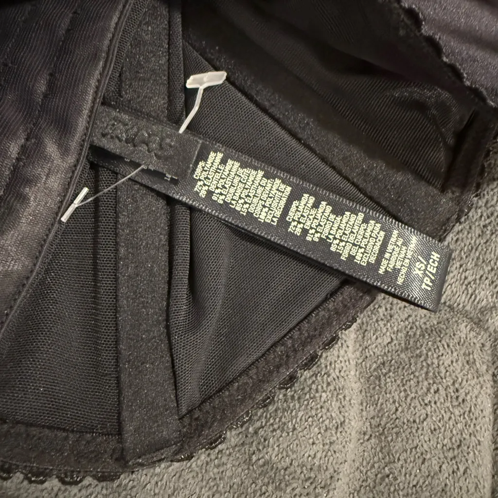 SKIMS Black Lace Bustier Corset Top XS - Image 5