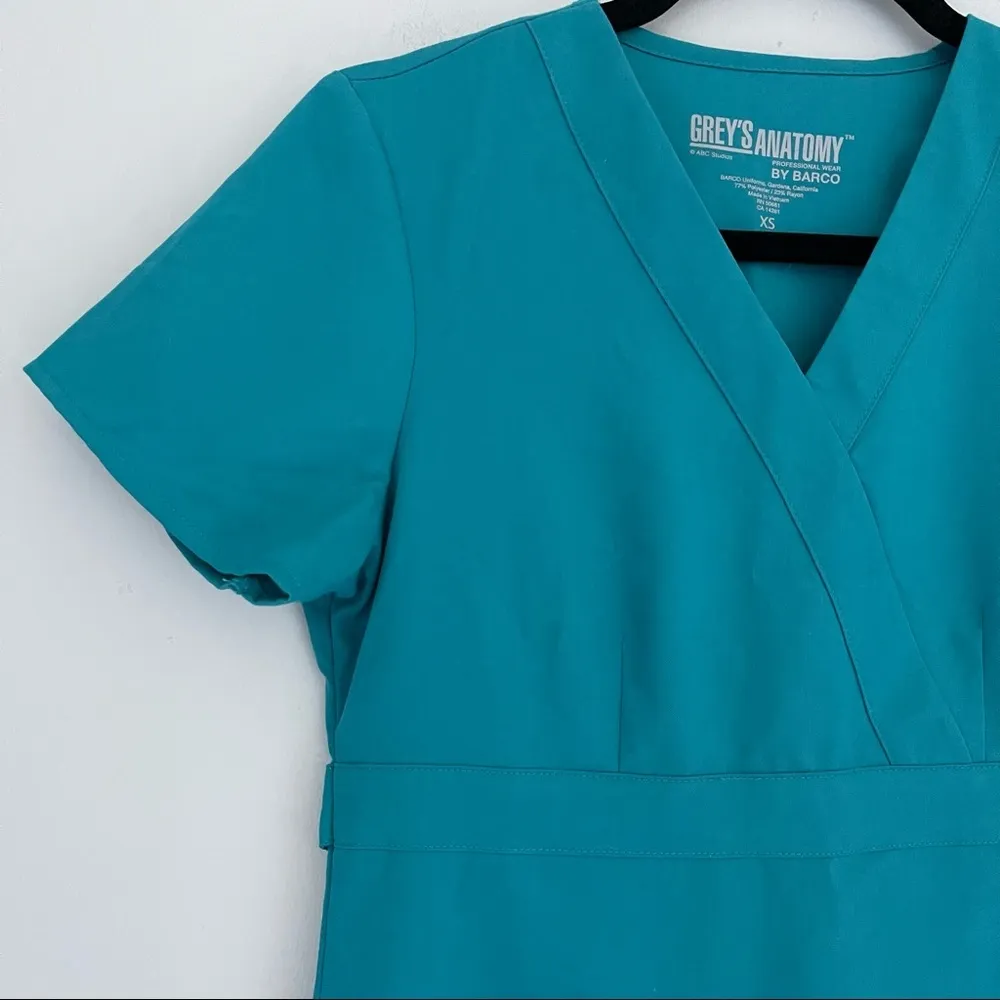 Grey's Anatomy Riley Mock Wrap Scrub Top - Image 4