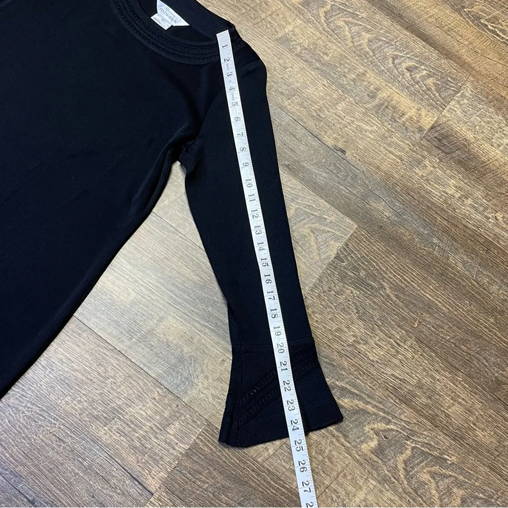 Exclusively Misook Classic Acrylic Knit Bell Sleeve Maxi Dress XS Black Witchy - Image 7